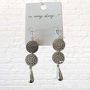 Mandala bohemian silver dangle earrings - Penningtons in every story - NWT